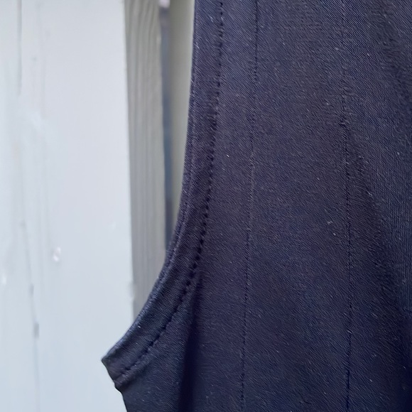 Talbots Petites Black Pleated Sleeveless A-line Dress - Picture 7 of 8